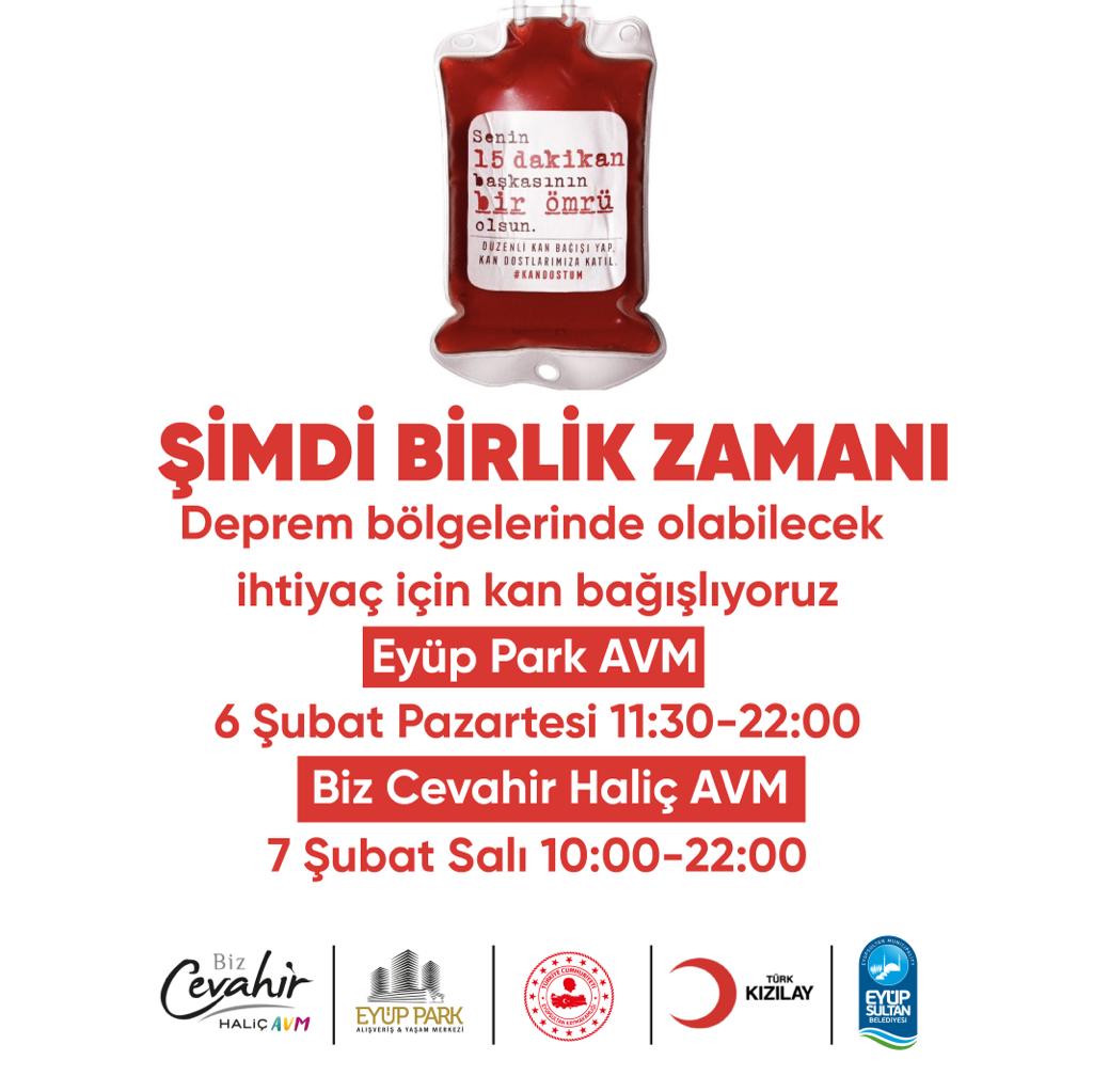 Deprem Bölgeleri İçin Düzenlediğimiz Kan Bağışı Kampanyasına Desteklerinizi Bekliyoruz